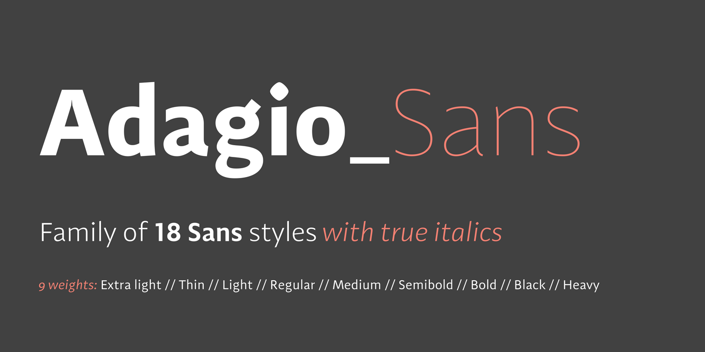 Przykładowa czcionka Adagio Sans #5